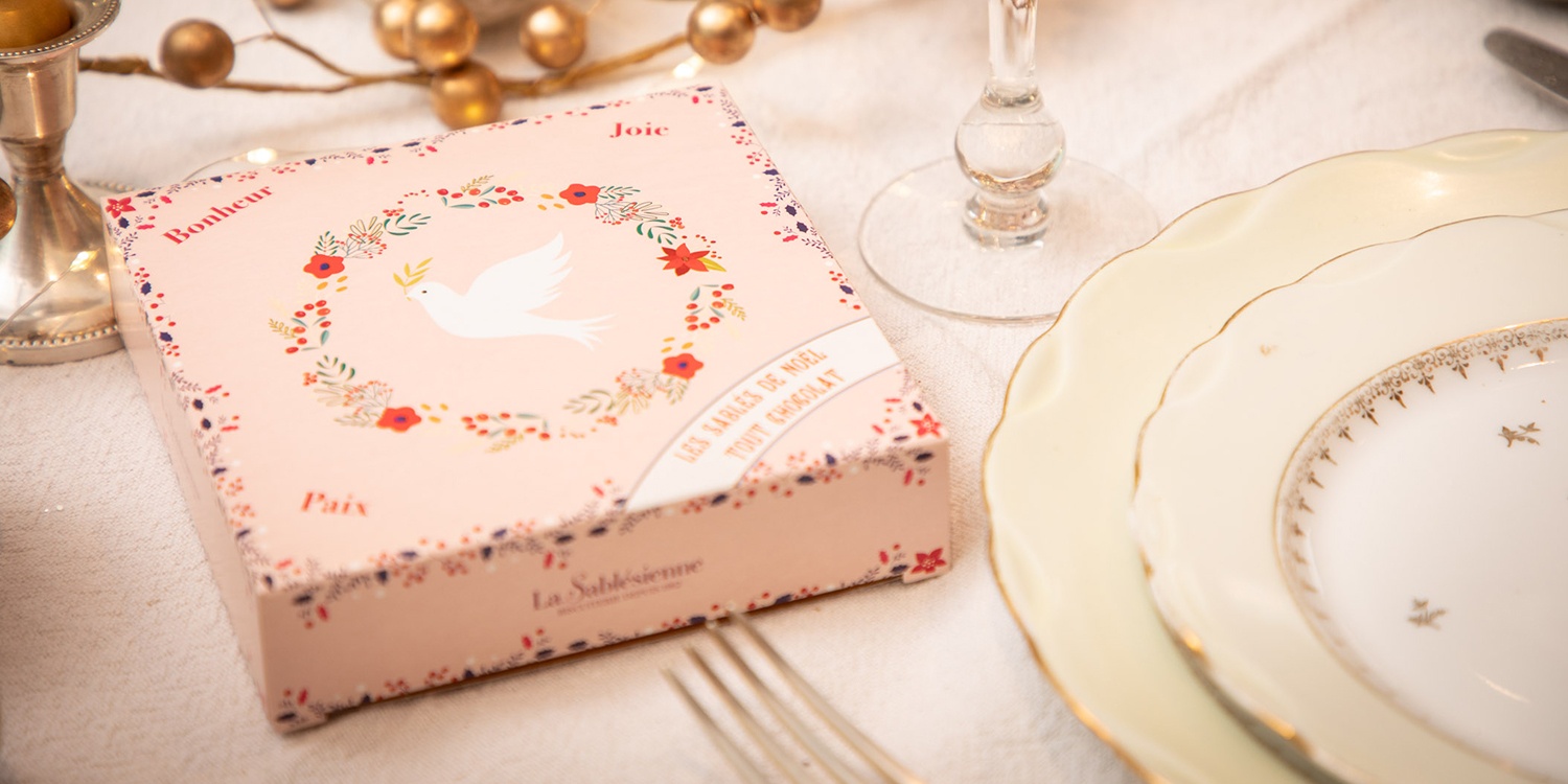 Biscuits sablés tout chocolat - etui de Noël 100g