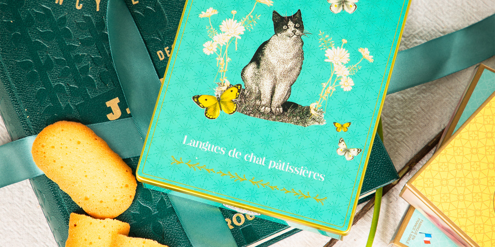 Boite métal Langues de chat pâtissières - Marquise de Sablé - 160g