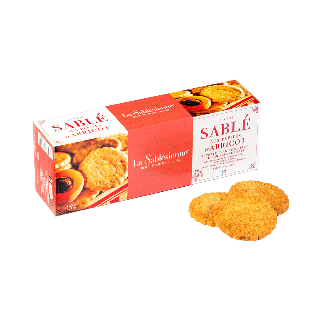 Biscuits sablés aux pépites d'abricot - étui 125g