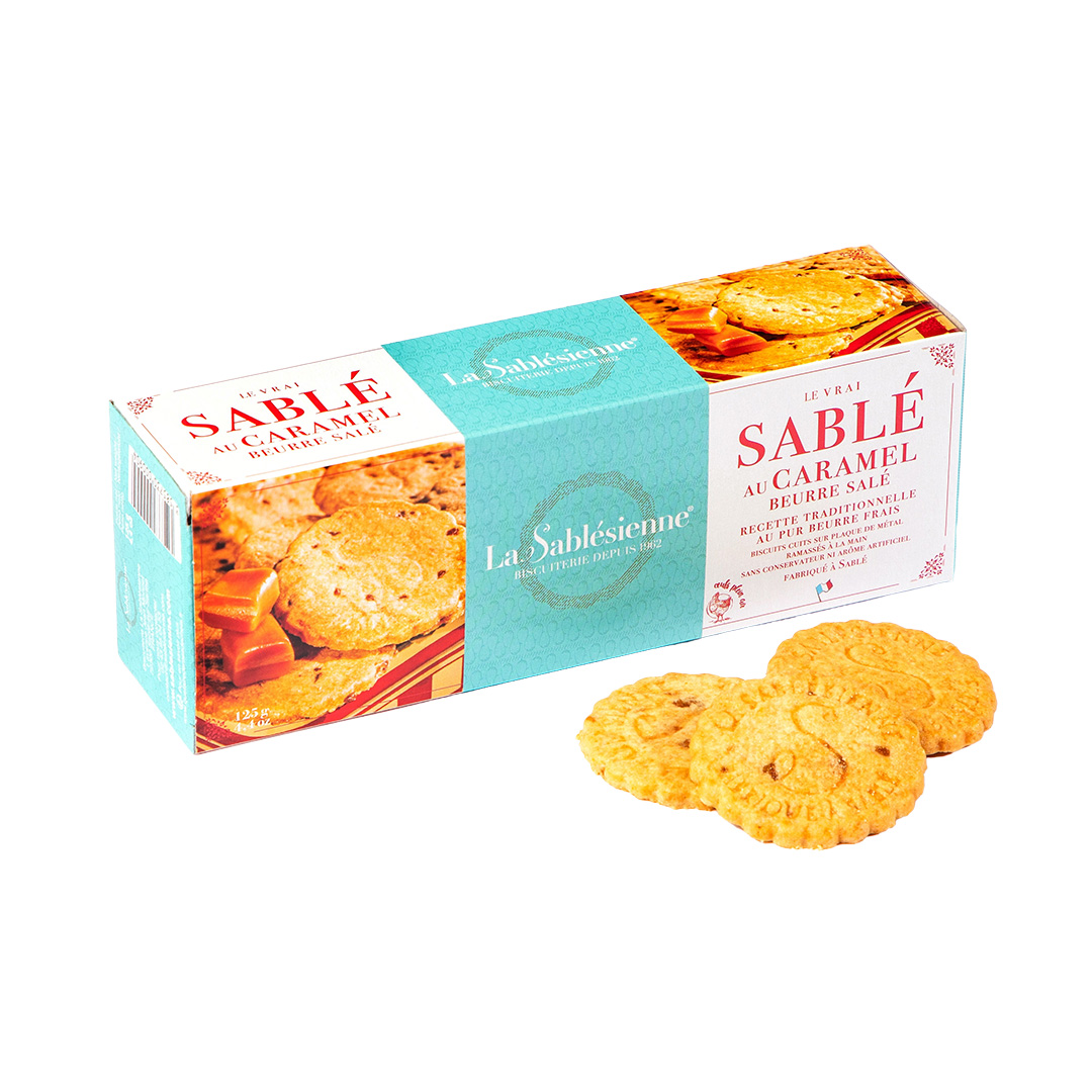 Biscuits sablés aux pépites de caramel beurre salé - étui 125g