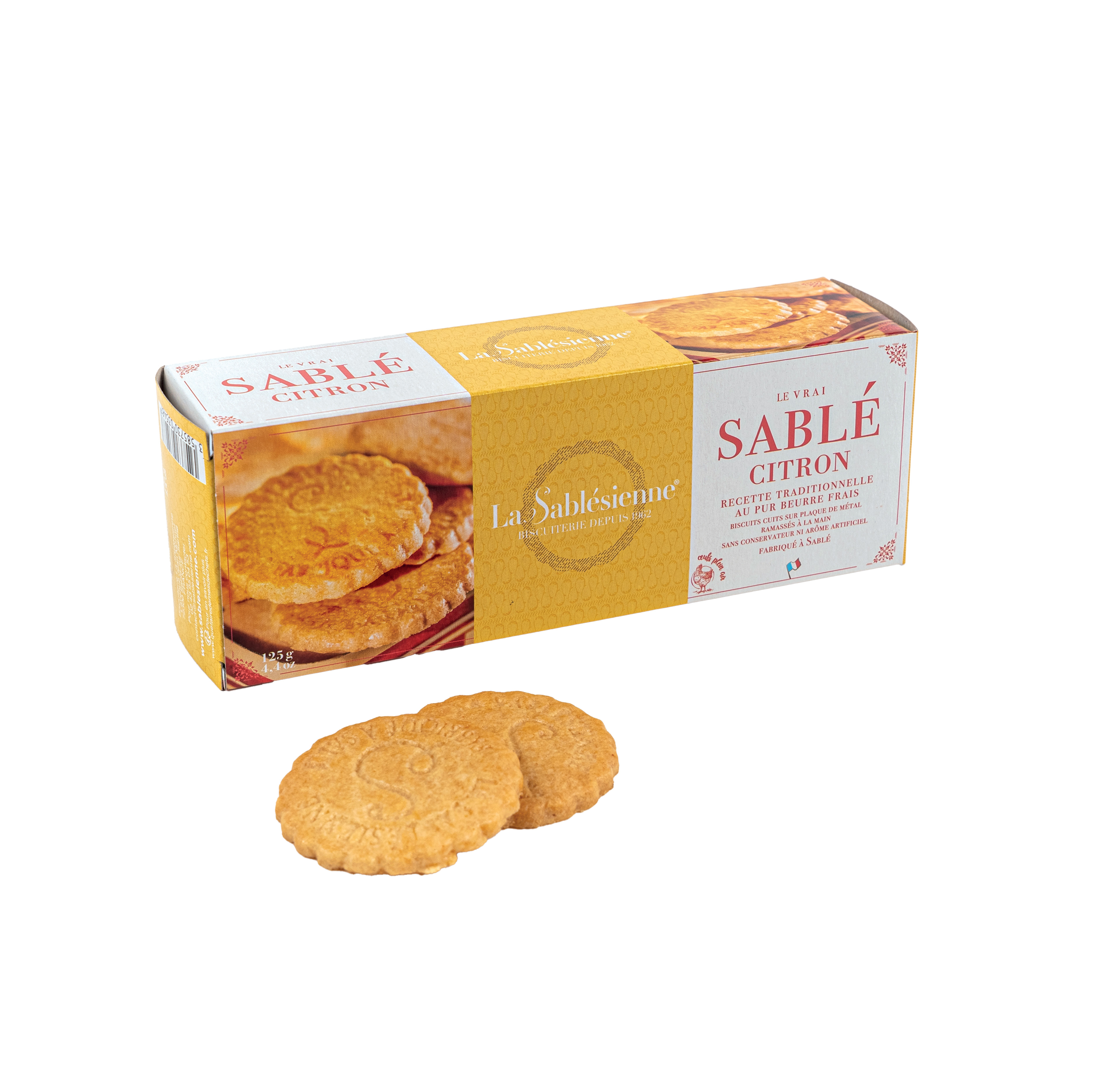 Biscuits sablés pépites de citron - étui 125g