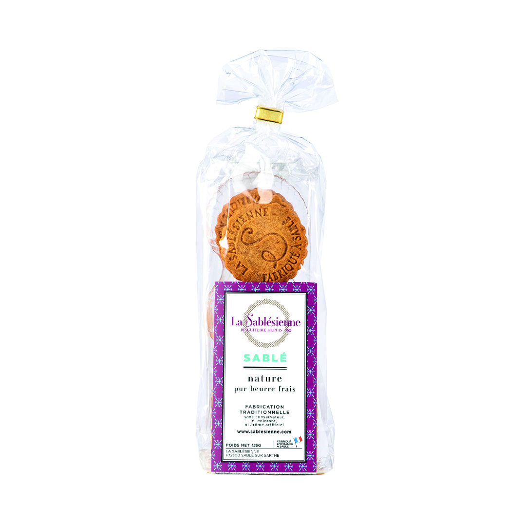 Biscuits sablés nature pur beurre frais - sachet 125g