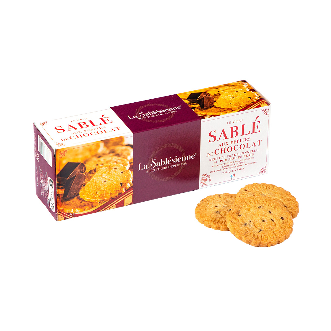 Biscuits sablés aux pépites de chocolat - étui 125 g