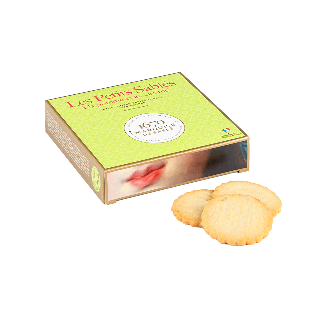 Biscuits sablés pomme et caramel - étui 100g