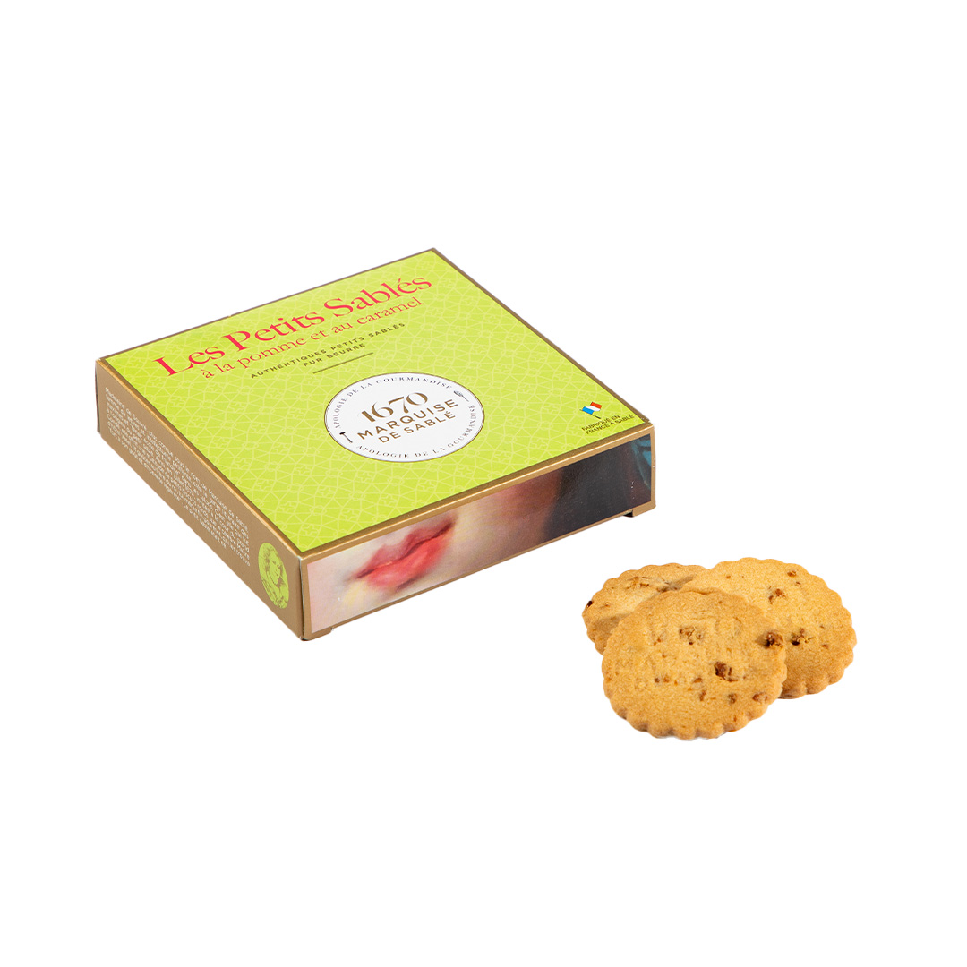 Biscuits sablés pomme et caramel - étui 100g