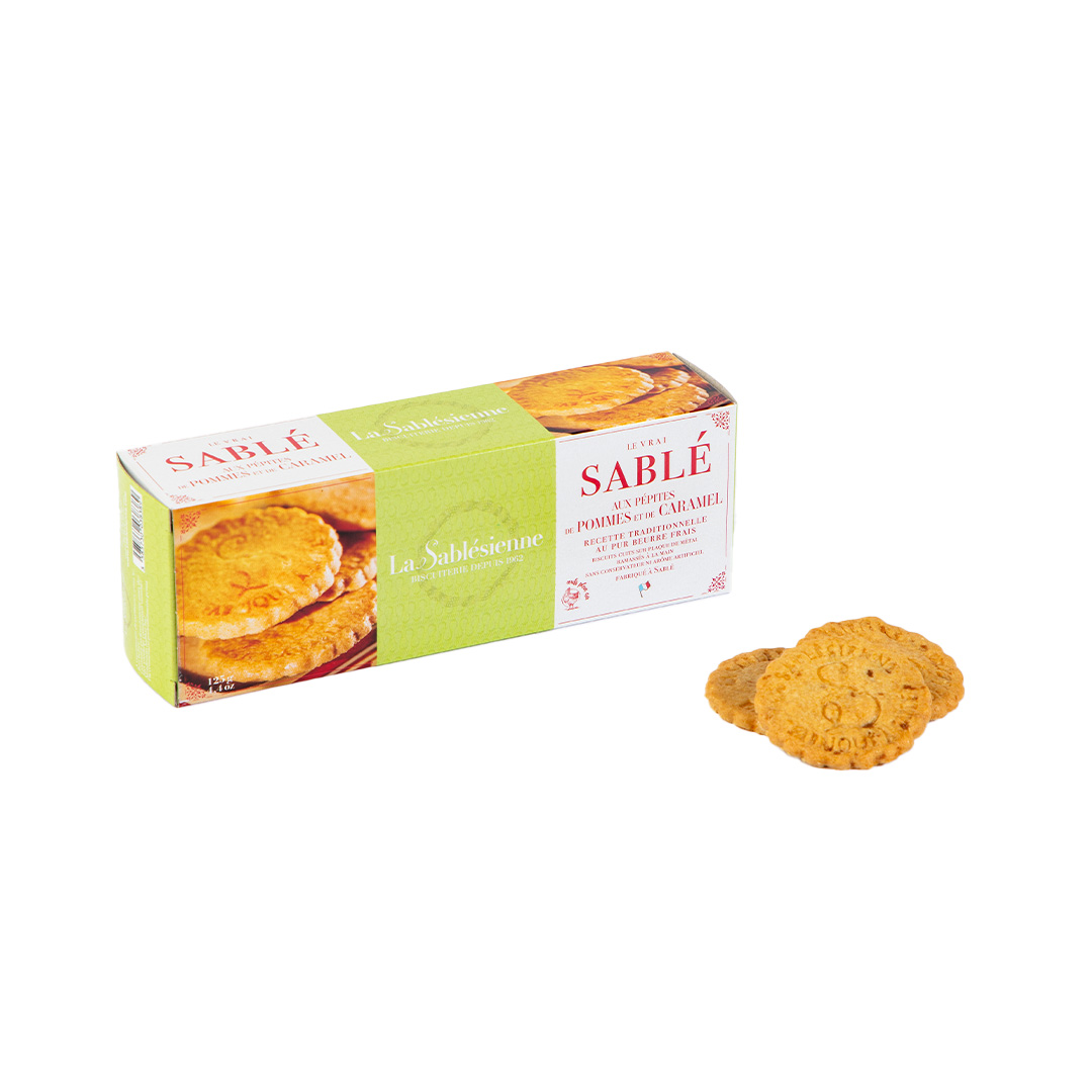 Biscuits sablés pomme et caramel - étui 125g