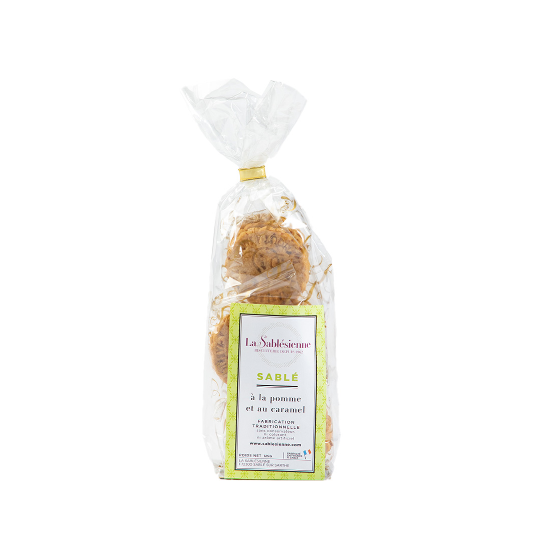 Biscuits sablés pomme et caramel - sachet 125g