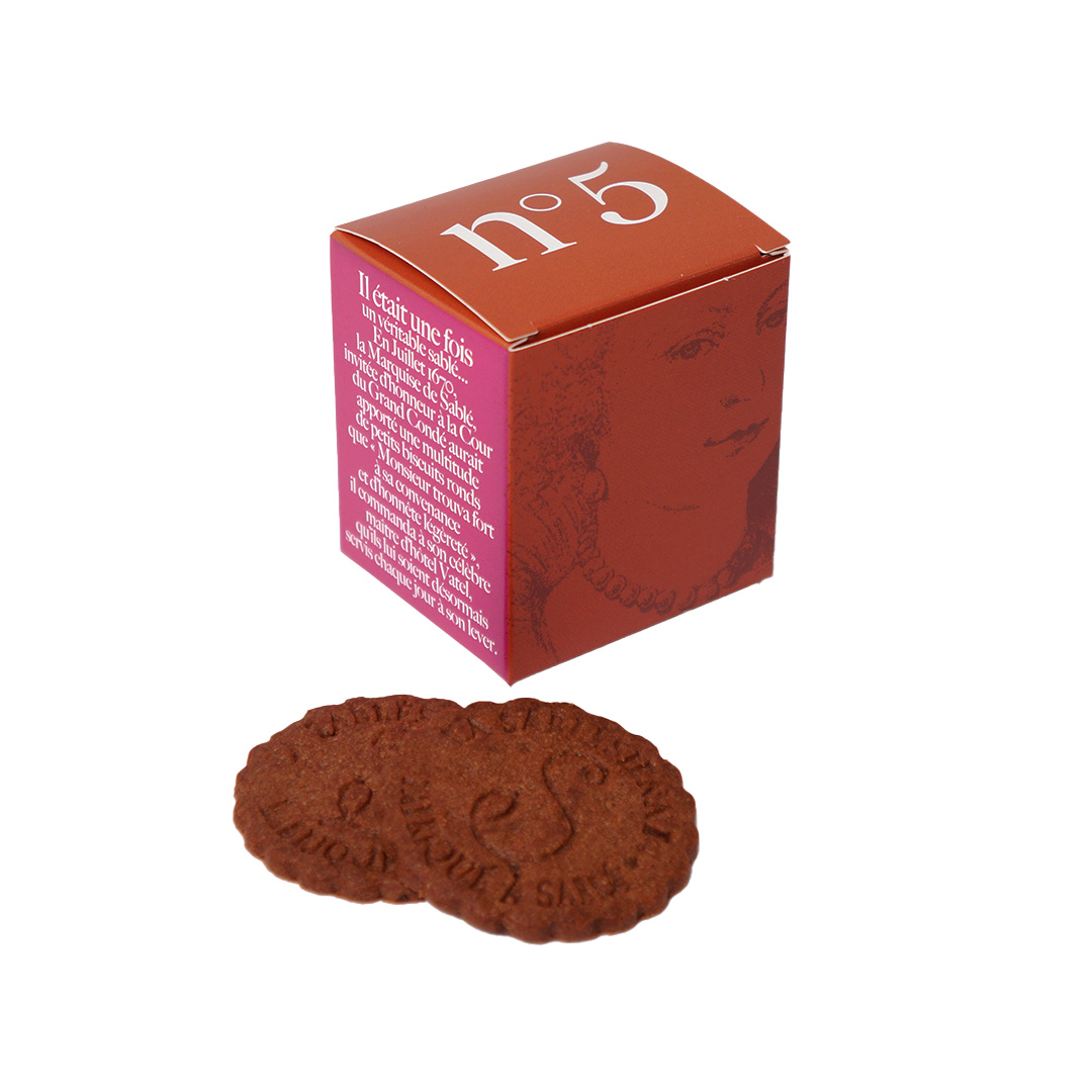 Biscuits sablés tout chocolat - Mini cube carton n°5 35g