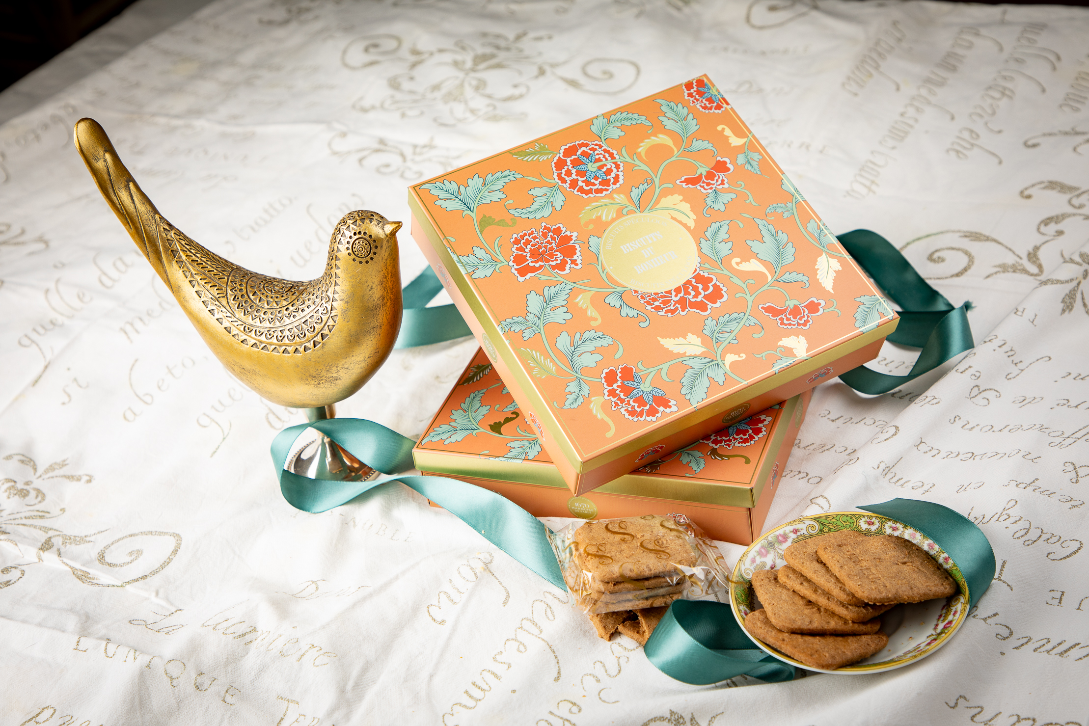 Biscuits sablés spéculoos - Boîte métal "Biscuits du bonheur" - 295g