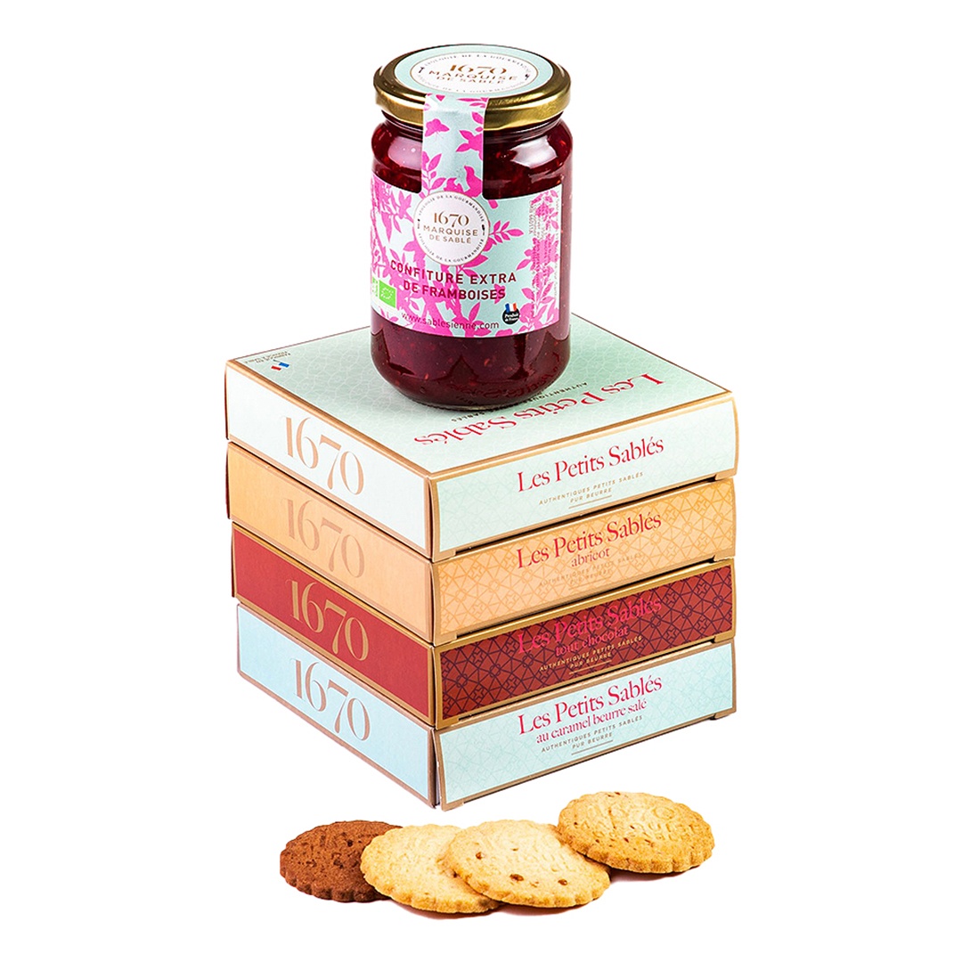 Assortiment "Petits Sablés et Confiture de framboises"