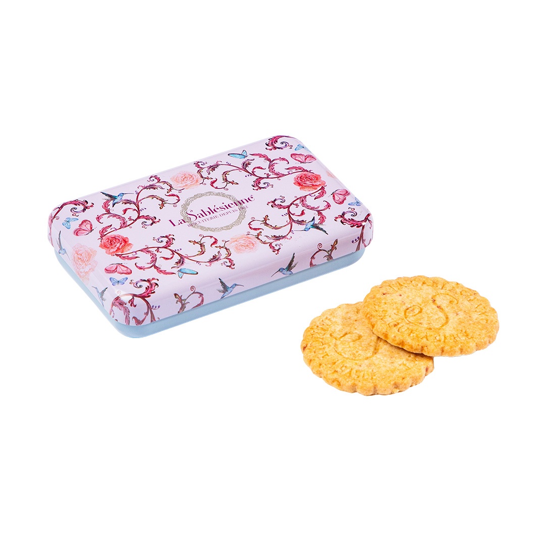 Raspberry chips cookies - "Blue bird" 35g mini tin