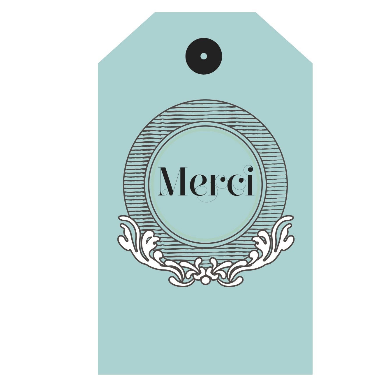 Carte personnalisée 'Merci"