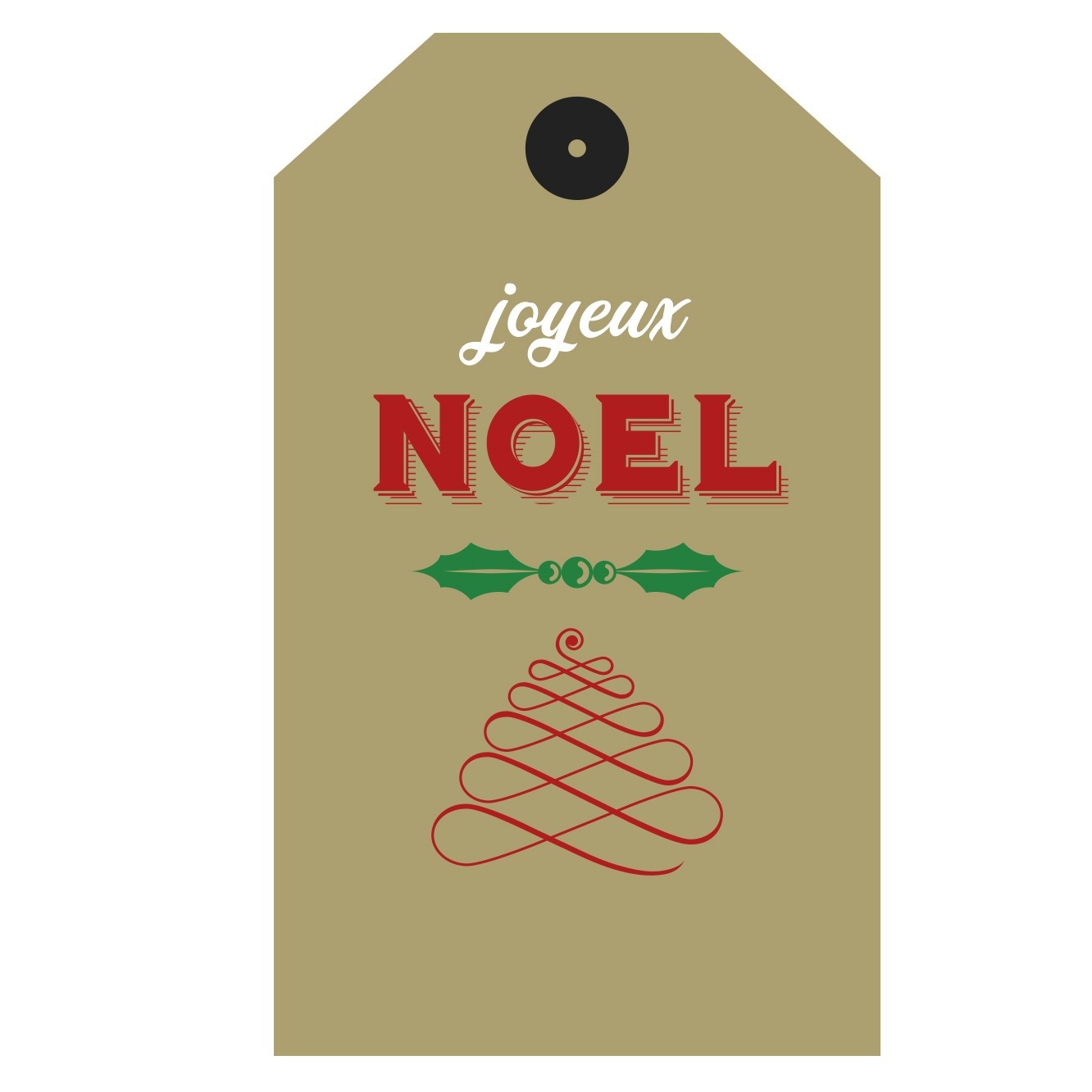 Carte personnalisée "Joyeux Noël"