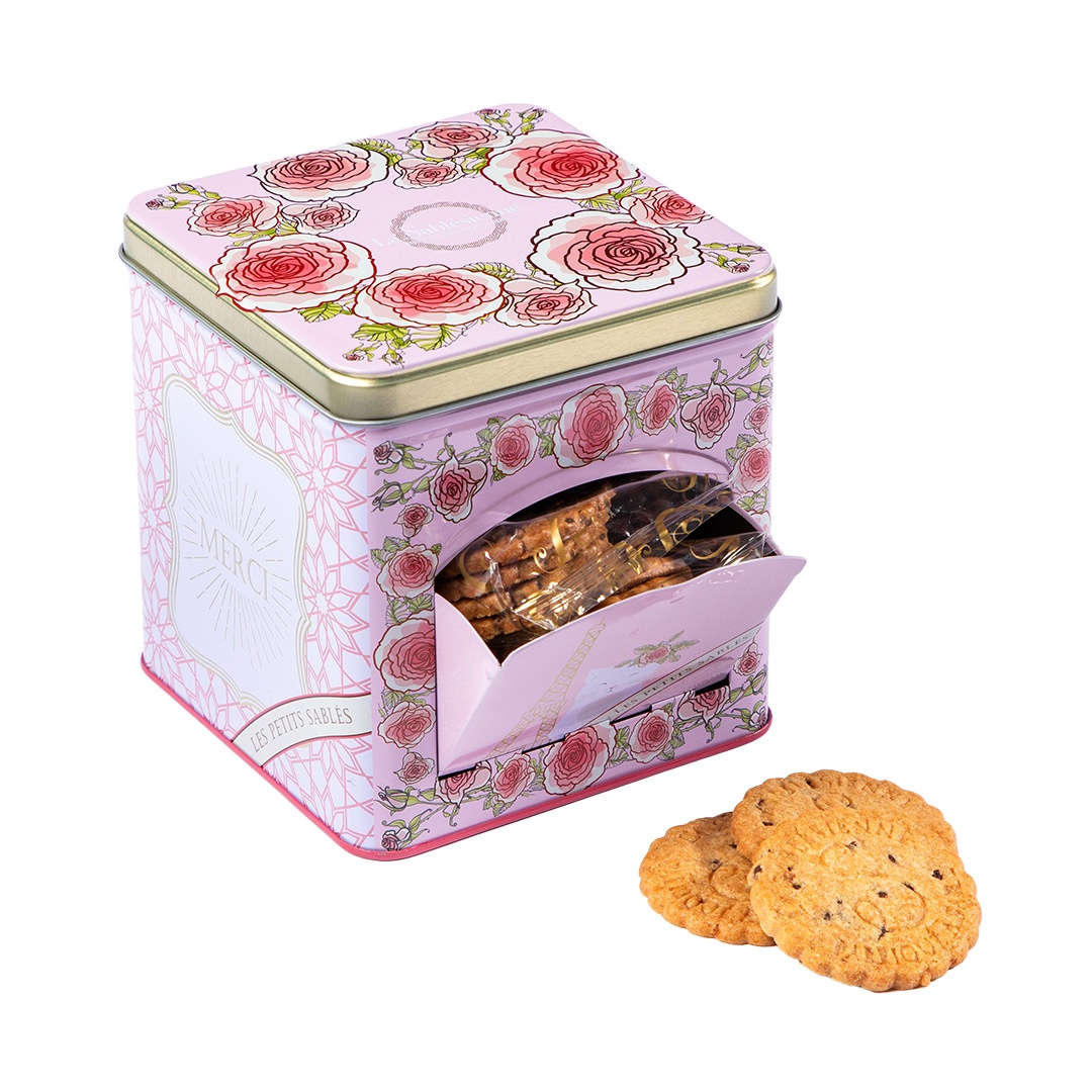 Chocolate chips cookies -  "A morning in Paris" 200g mini dispencer tin  