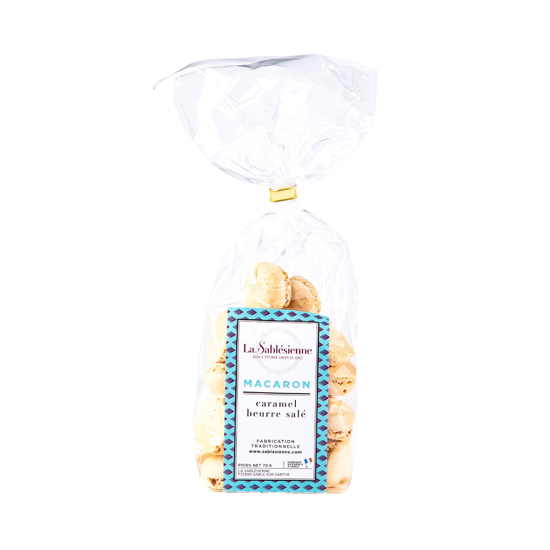 Salty caramel chips macarons - 70g bag