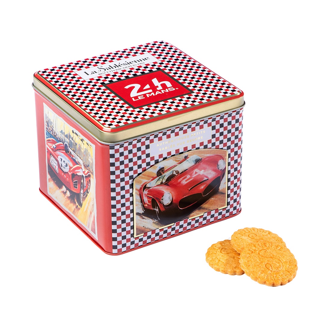 Plain butter cookies -  "24h of Le Mans" 300g dispencer tin  
