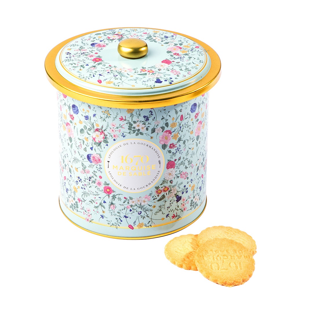 Cookies assortment, plain butter and all chocolate - "Wild bouquet" 250g  bucket tin