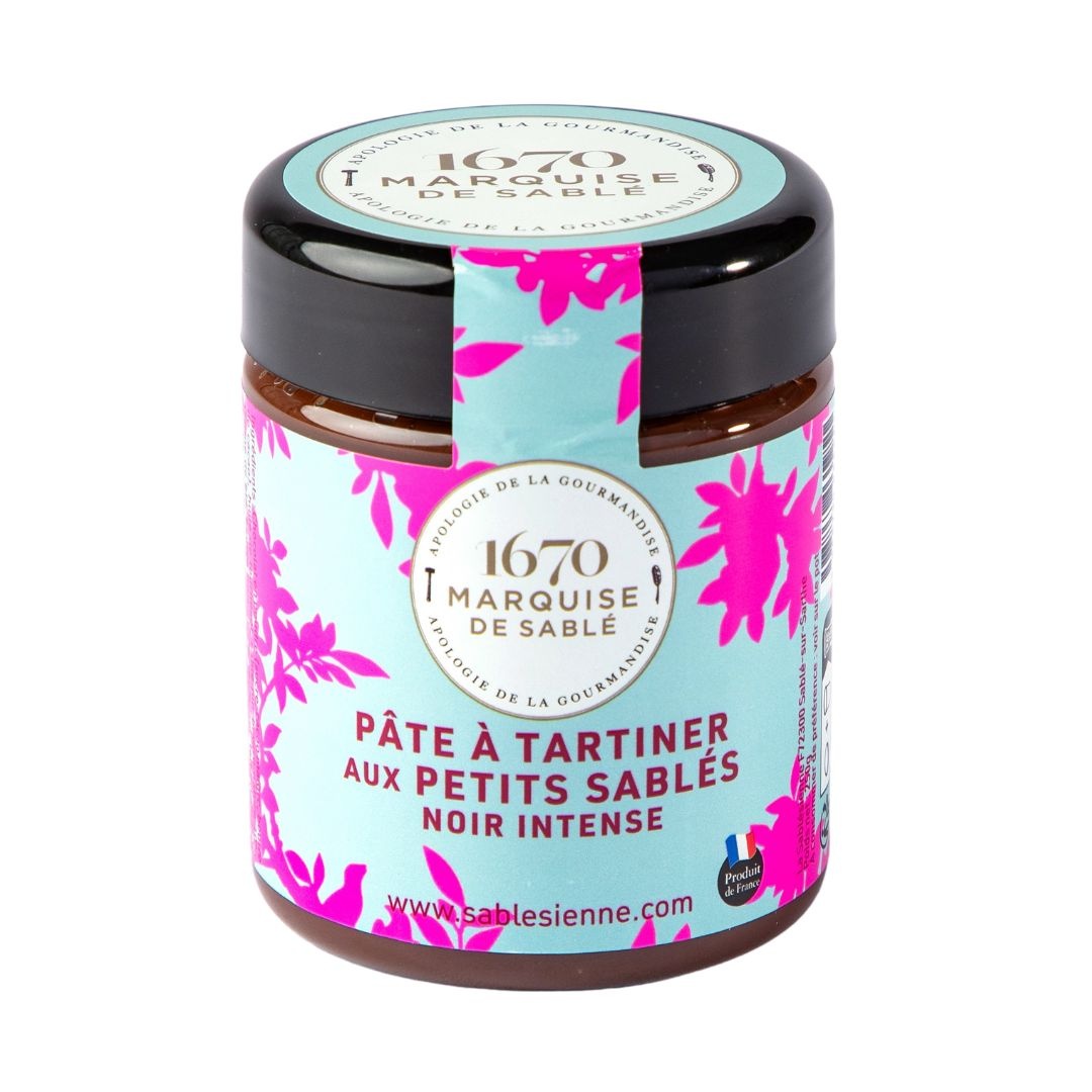Intense dark chocolate spread with sablés crumbles - 250g