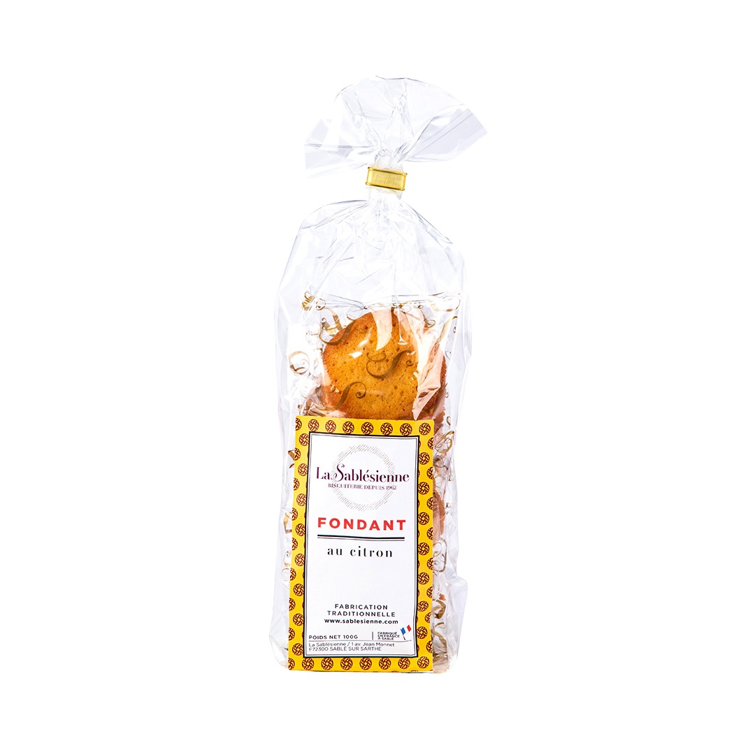 Biscuits fondants with lemon chips - 100g bag