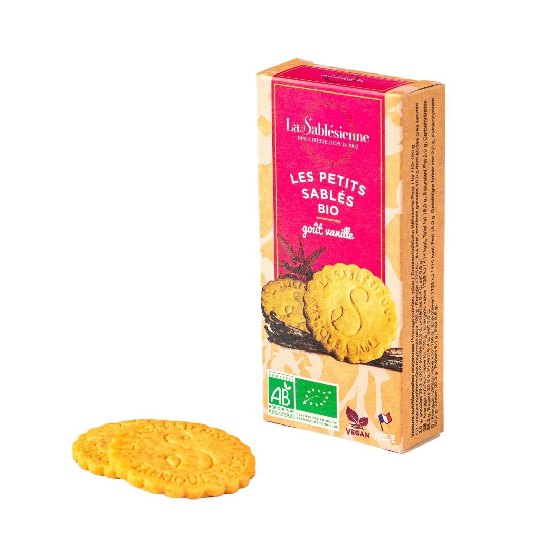 Organic & vegan cookies with vanilla - 37g mini box