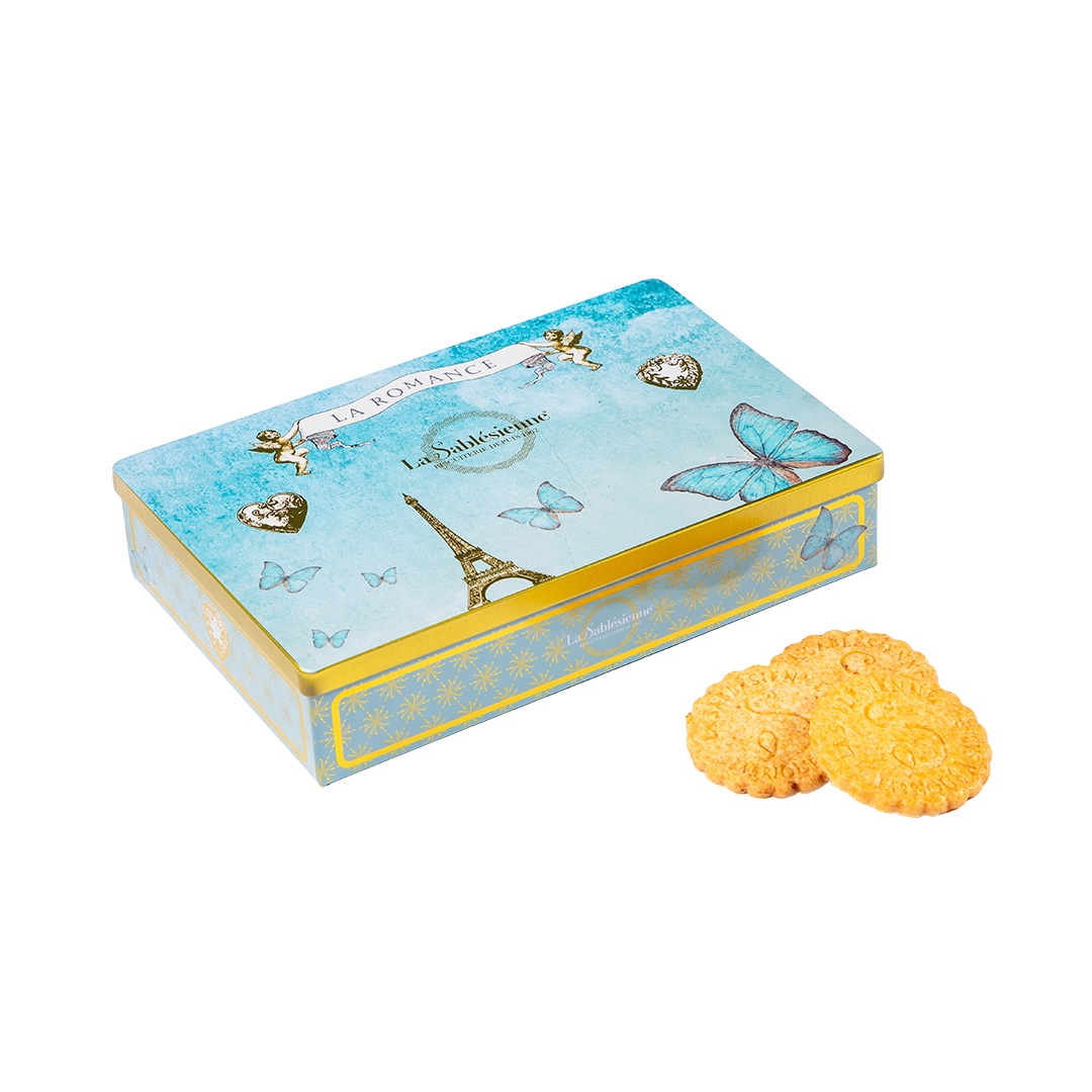 Salty caramel chips cookies -  "Romance" 150g tin  
