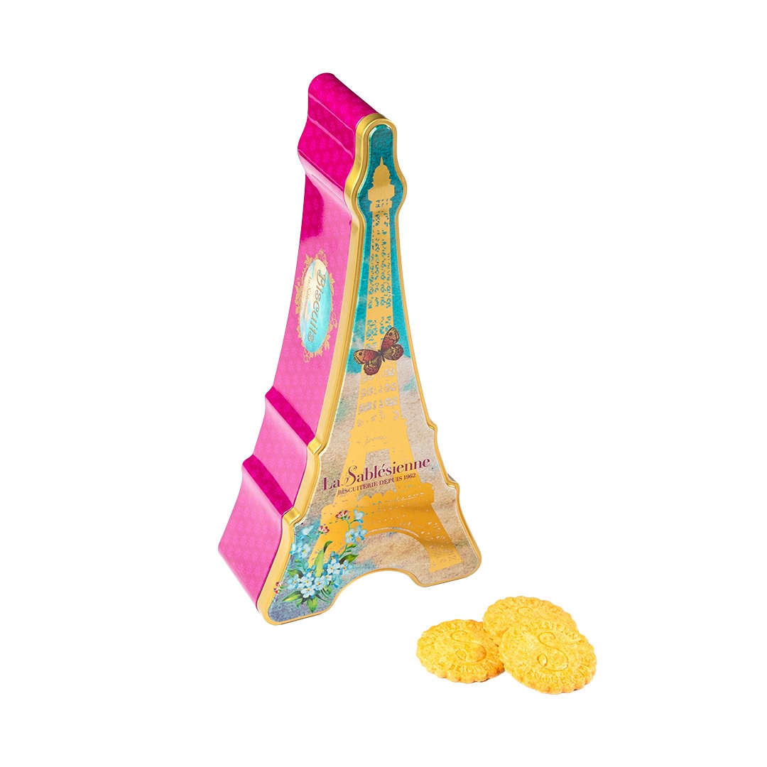 Plain butter cookies - "Eiffel tower" 200g tin