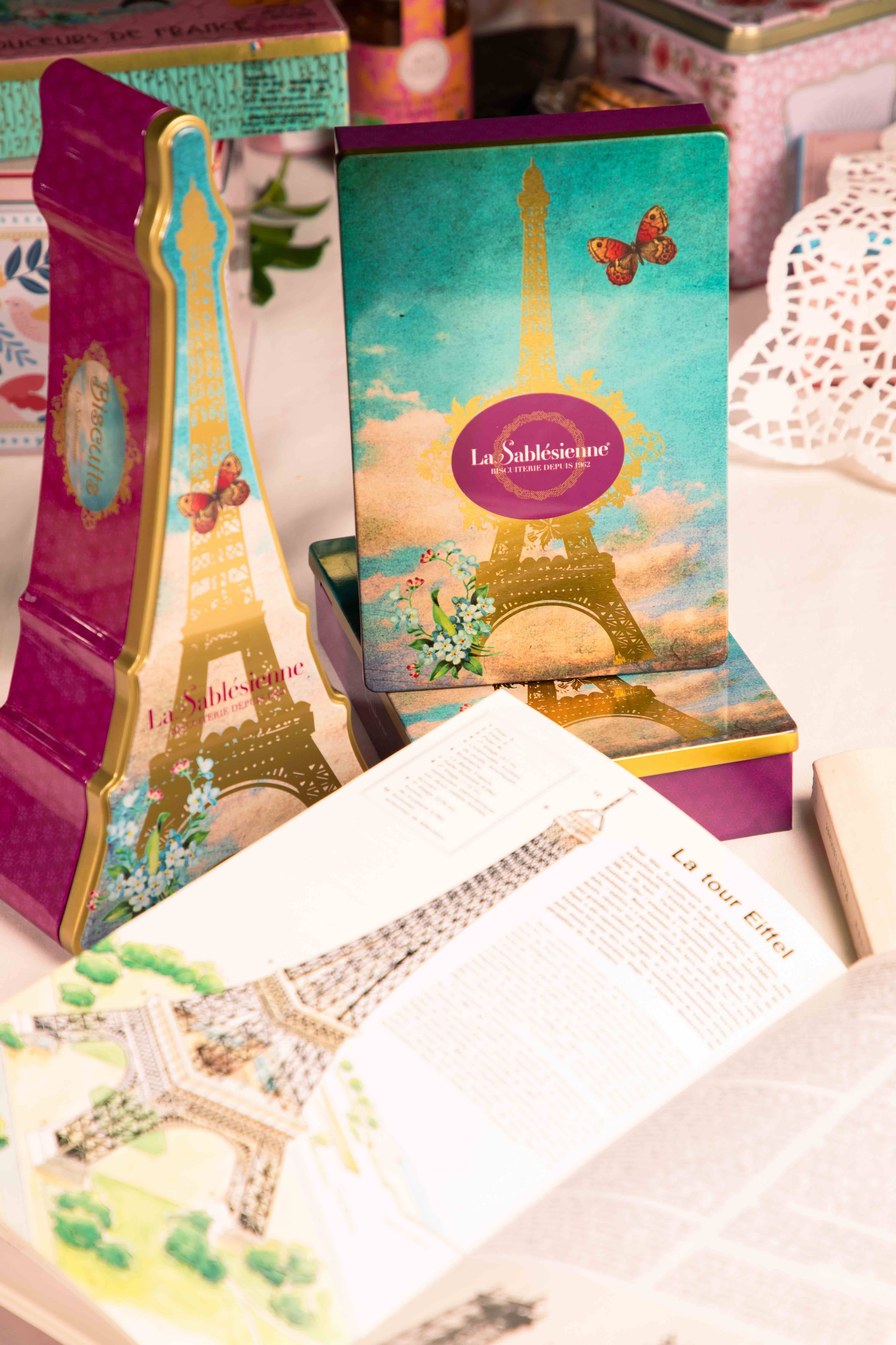 Biscuits sablés nature pur beurre frais - boite métal "La Tour Eiffel" 200g