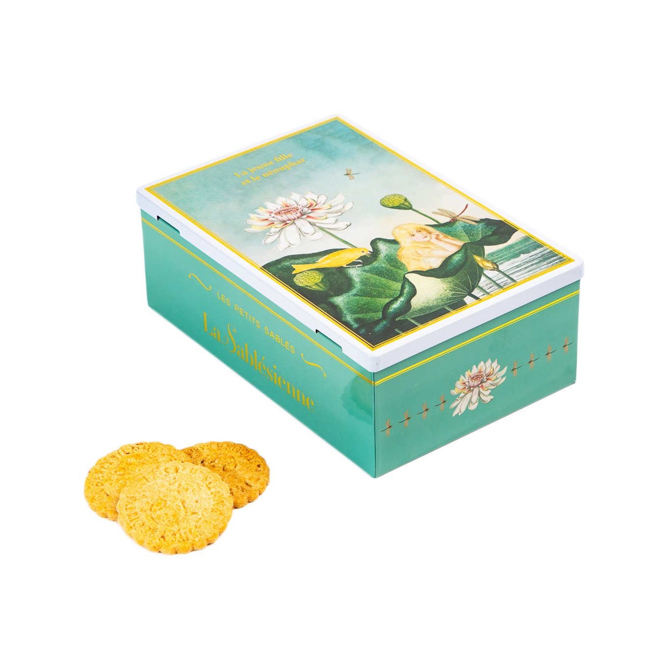 Biscuits sablés aux pépites de caramel et aux pépites de citron - Boite métal 
