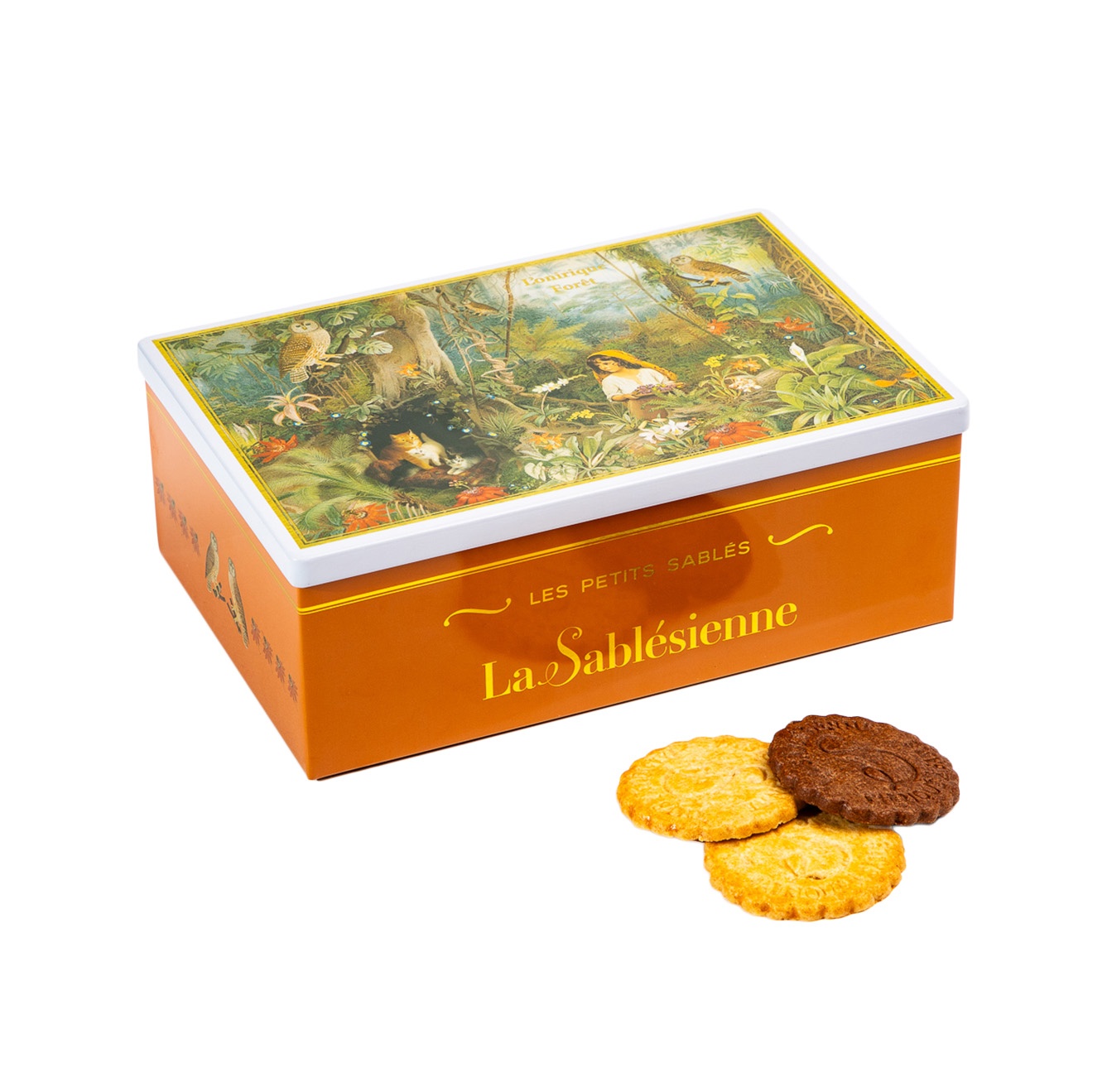 Biscuits sablés aux pépites d'abricot et tout chocolat - Boite métal 
