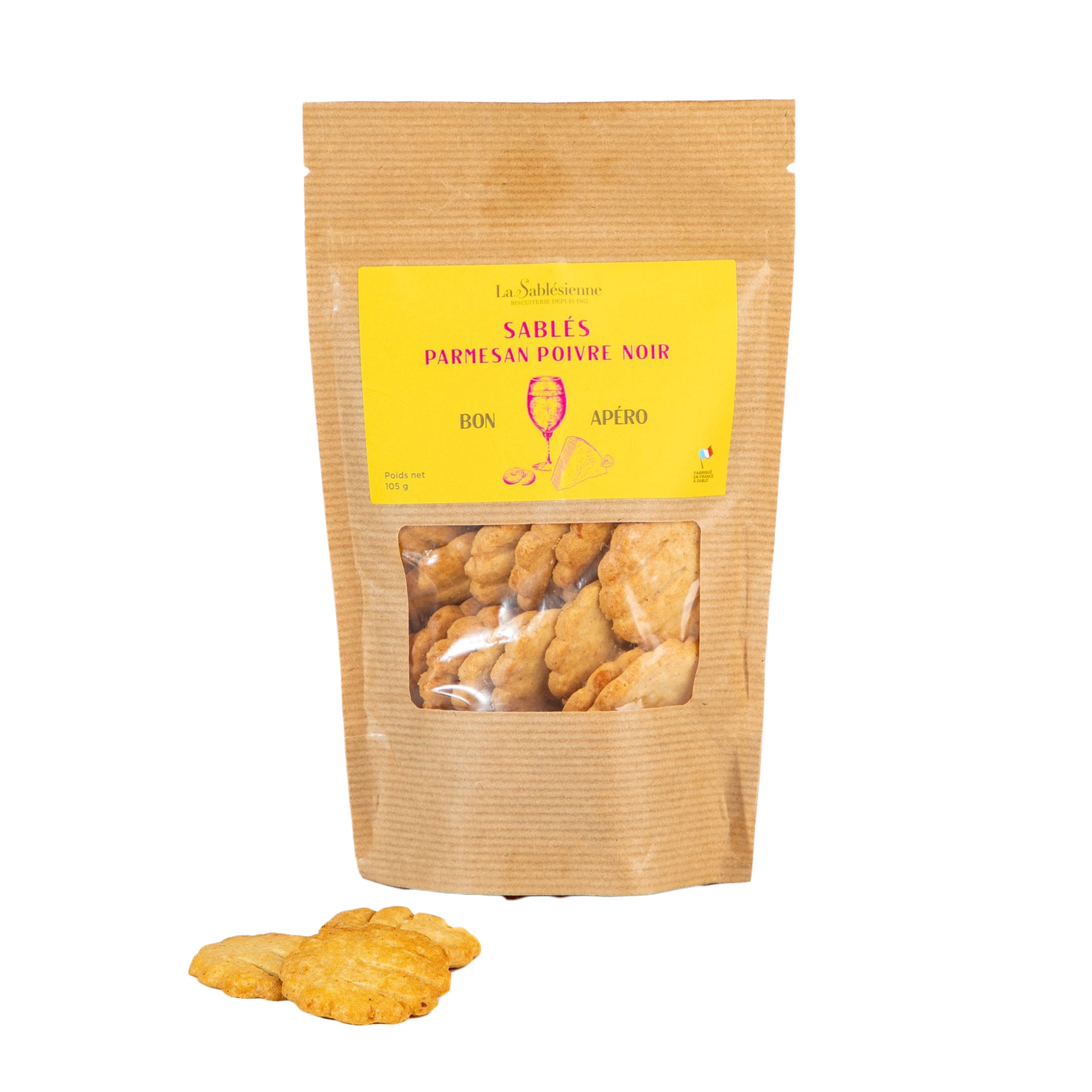 PDO Parmesan and Black Pepper small biscuit - 105g