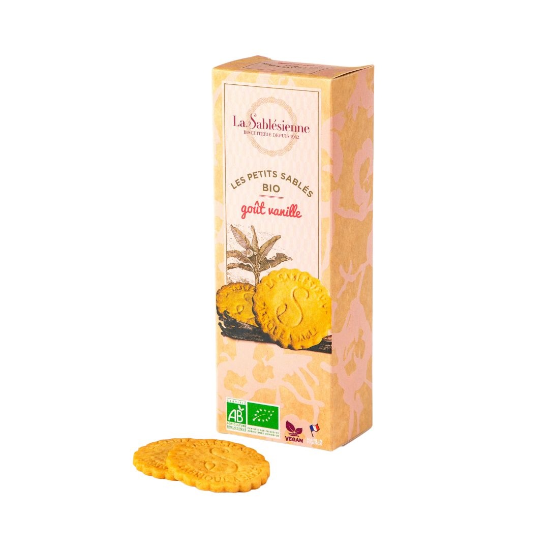 Organic & vegan cookies with vanilla - 110g box